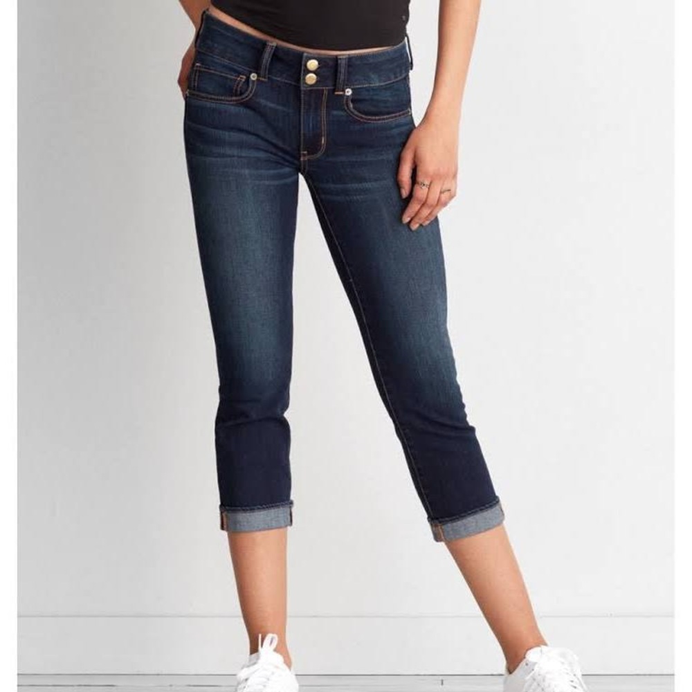 American Eagle artist crop jeans